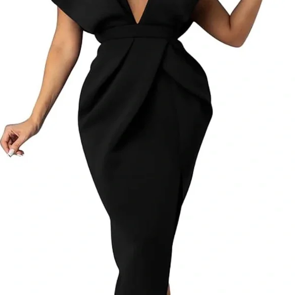 Chic Black Midi Dress for Women - Picture 1 of 6